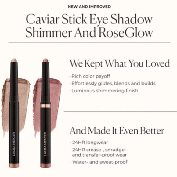 Laura Mercier Caviar Stick Eyeshadow Crayon*~Nude Rose (Pink Shimmer) 1.64g NIB - Picture 10 of 11